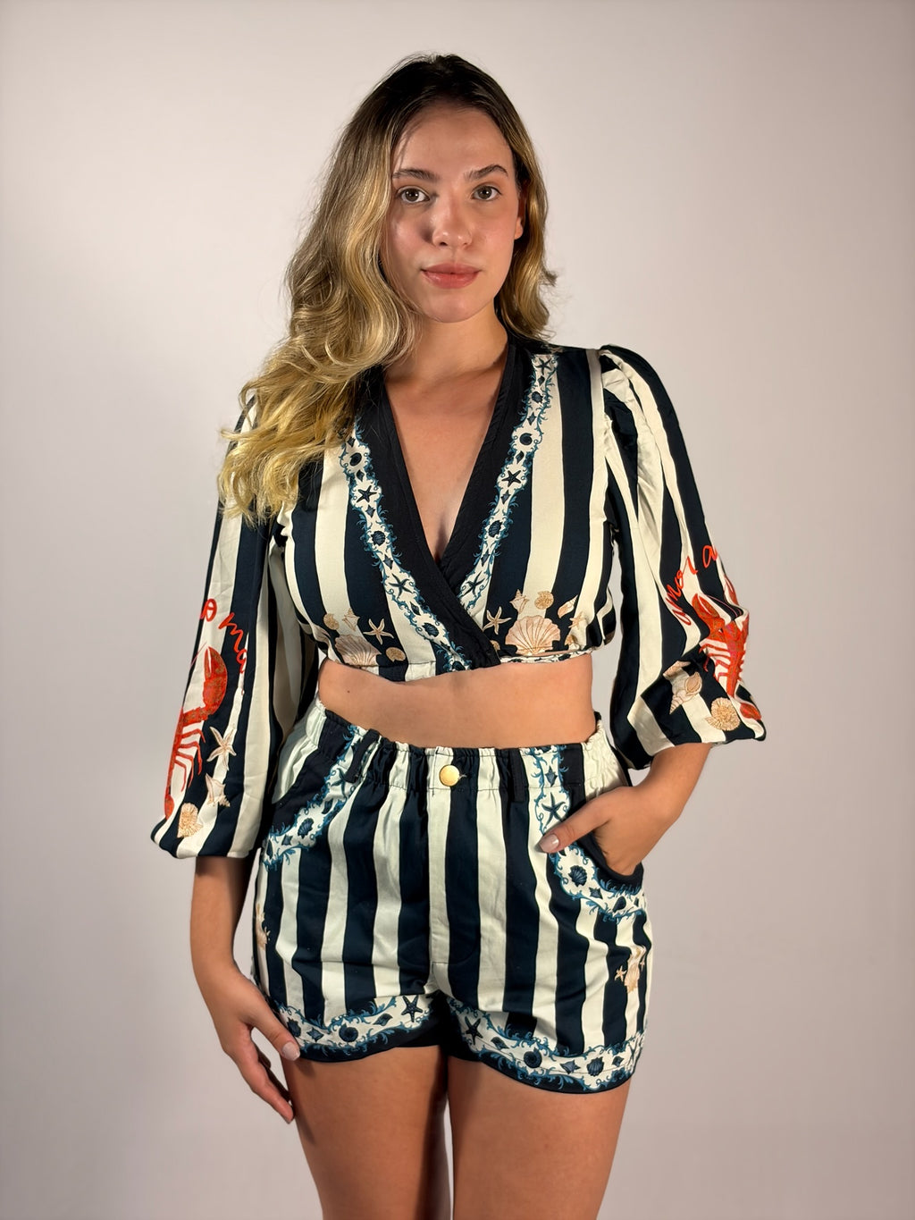 Short Jeans Listrado - Até logo, verão!