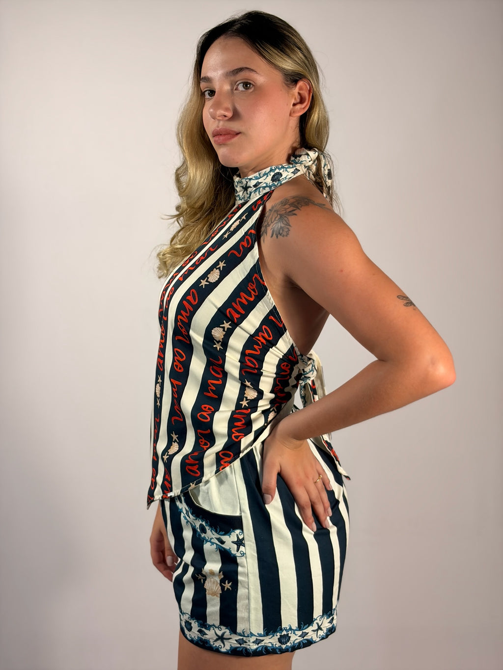 Blusa Listrada Frente e Verso - Até logo, verão!