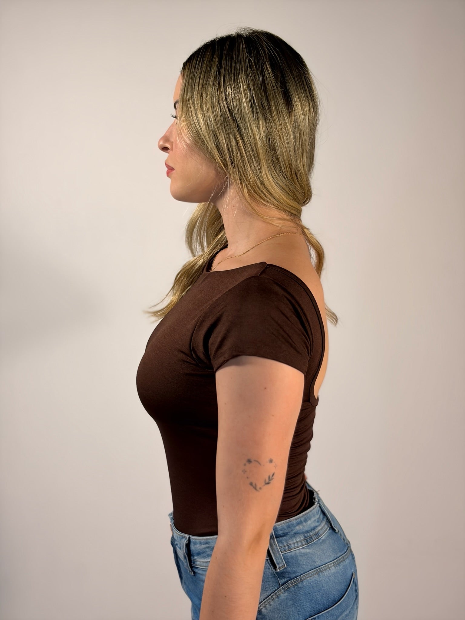 Body basiquinho Marrom - Linha Basic