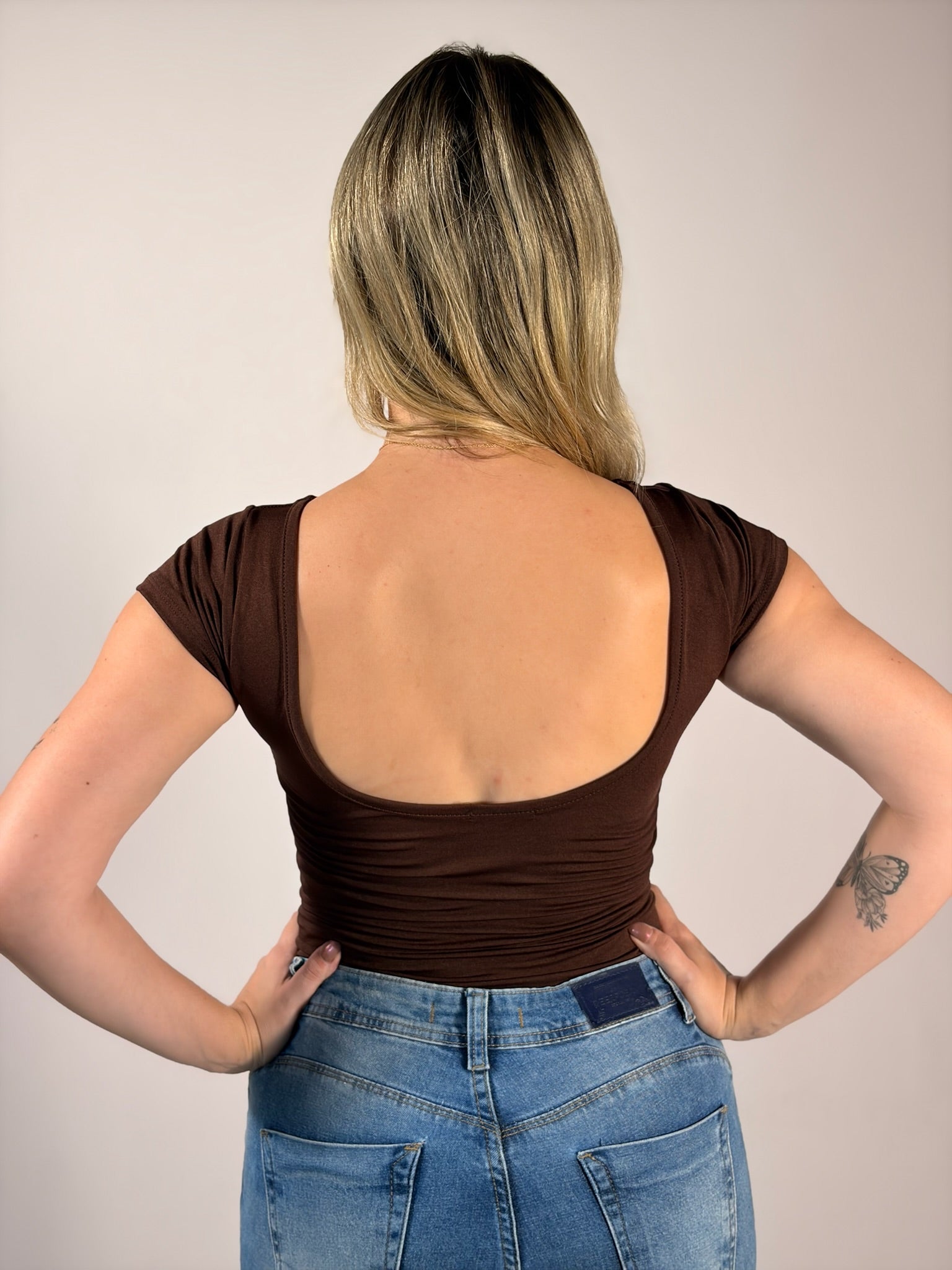Body basiquinho Marrom - Linha Basic