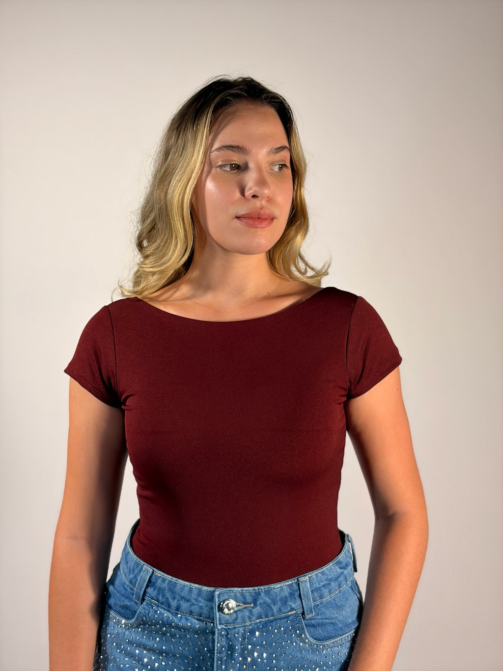 Body basiquinho Bordo - Linha Basic