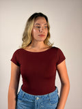 Body basiquinho Bordo - Linha Basic