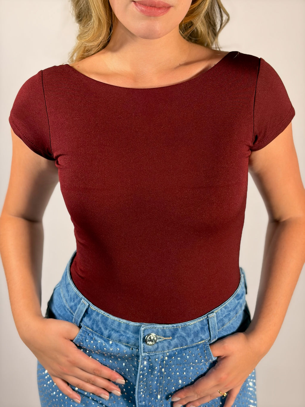 Body basiquinho Bordo - Linha Basic
